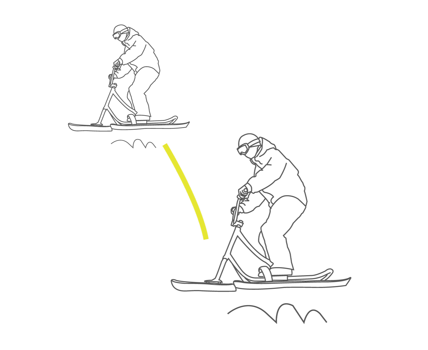 スノースクート練習5_横滑り